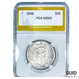 1936 Walking Liberty Half Dollar PGA MS65