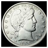 1900 Silver Half Dollar (Barber) NEARLY UNCIRCULAT