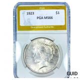 1923 Silver Peace Dollar PGA MS66