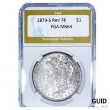 1879-S Rev 78 Morgan Silver Dollar PGA MS63