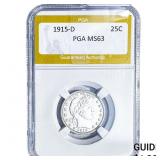 1915-D Barber Quarter PGA MS63