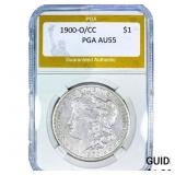 1900-O/CC Morgan Silver Dollar PGA AU55