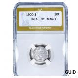1900-S Barber Dime PGA UNC Details