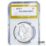 1879-S Morgan Silver Dollar PGA MS64 DMPL