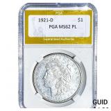1921-D Morgan Silver Dollar PGA MS62 PL