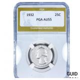 1932 Washington Silver Quarter PGA AU55