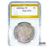 1878 Rev 79 Morgan Silver Dollar PGA VF25