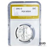1941-D Walking Liberty Half Dollar PGA MS64