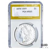 1878 7/8TF Morgan Silver Dollar PGA MS63