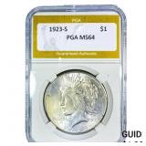 1923-S Silver Peace Dollar PGA MS64