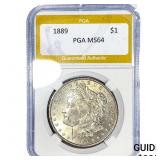 1889 Morgan Silver Dollar PGA MS63