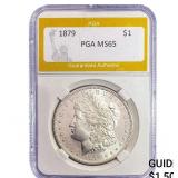 1879 Morgan Silver Dollar PGA MS65
