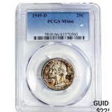 1949-D Washington Silver Quarter PCGS MS66