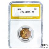 1934 Wheat Cent PGA MS66+ RD