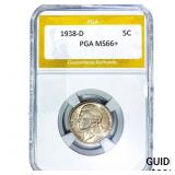 1938-D Jefferson Nickel PGA MS66+