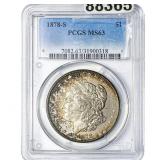 1878-S Mercury Silver Dollar PCGS MS63