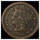 1846 Braided Hair Large Cent NEARLY UNCIRCULATED