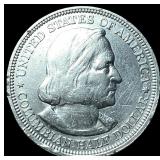 1893 Silver Columbian Expo Half Dollar NEARLY  UN