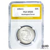 1954-S Washington Carver Half Dollar PGA MS66