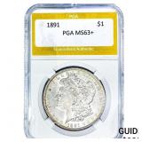 1891 Morgan Silver Dollar PGA MS63+