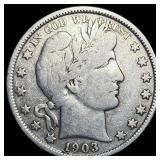 1903 Silver Barber Half Dollar NEARLY UNCIRCULATED