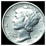1921-S Silver Mercury Dime CLOSELY UNCIRCULATED