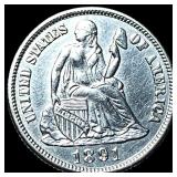 1891-S Silver Seated Liberty Dime UNCIRCULATED