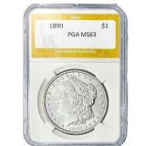 1890 Morgan Silver Dollar PGA MS63