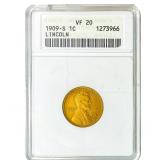 1909-S Wheat Cent ANACS VF20