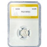 1838 Seated Liberty Half Dime PGA MS61