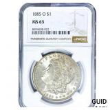 1885-O Morgan Silver Dollar NGC MS63