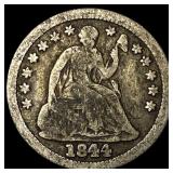 1844 Seated Liberty Half Dime NICELY CIRCULATED