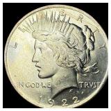 1922 Silver Peace Dollar GEM BU