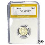 1944-D Mercury Silver Dime PGA BU