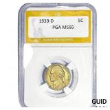1939-D Jefferson Nickel PGA MS66