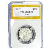 1917 Standing Liberty Quarter PGA MS64 FH