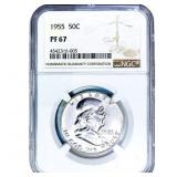 1955 Franklin Half Dollar NGC PF67