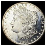 1881 Morgan Silver Dollar GEM BU