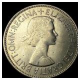 1953 Great Britain Silver 1/2 Crown