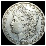 1892 Silver Dollar (Morgan Dollar) NEARLY UNCIRCUL