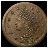 1863 Civil War Token - Indian Head "Not One Cent"