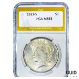 1923-S Silver Peace Dollar PGA MS64