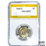 1940-D Jefferson Nickel PGA MS67