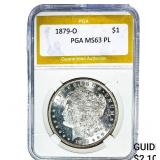 1879-O Morgan Silver Dollar PGA MS63 PL