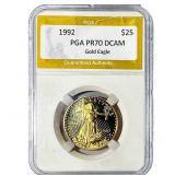 1992 Gold $25 American Eagle PGA PR70 DCAM