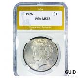 1926 Silver Peace Dollar PGA MS63