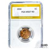 1934 Wheat Cent PGA MS67 RD