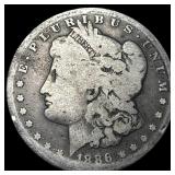 1886 Silver Morgan Dollar LIGHTLY CIRCULATED