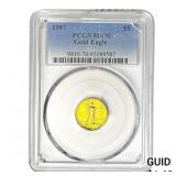 1987 1/10oz Gold Eagle $5 PCGS MS70