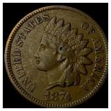1874 Indian Head Cent CLOSELY UNCIRCULATED